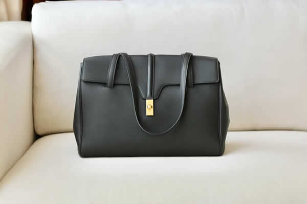 Replica Celine Lychee Grain Cowhide Discount Fashion Hot Sale Black Handbags